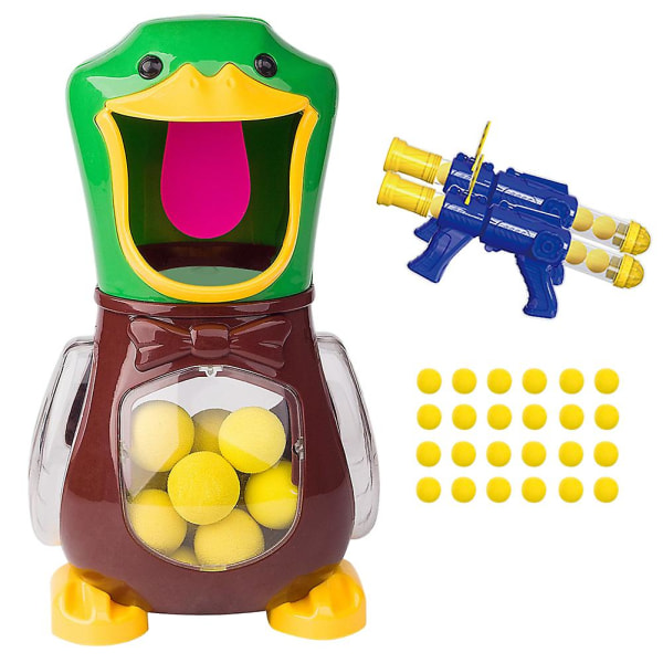 Hungry Ducks Shooting Toy Set Multifunktionella poäng kampleksaker för pojkar flickor No Function 24 Balls