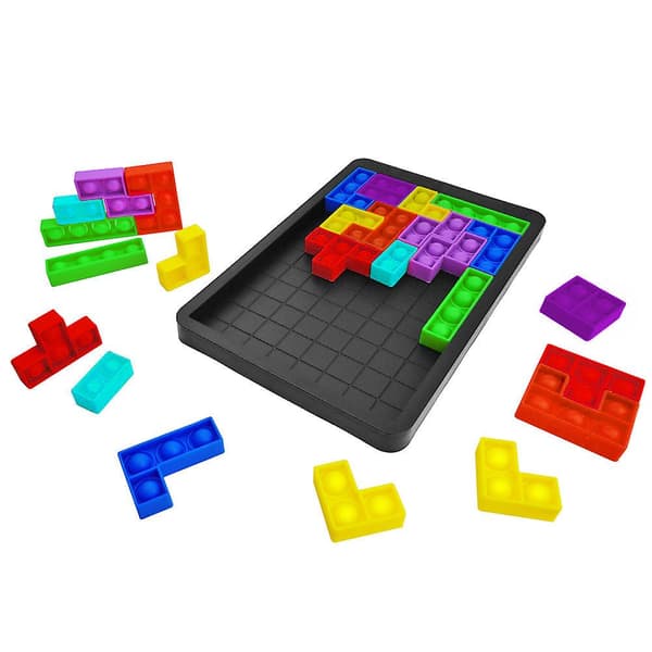 2 i 1 Bubble Jigsaw Pussel Brädspel Barn Ångest Relief Fidget Sensoriska leksaker null none