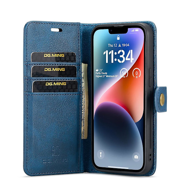 Crazy Horse Case för iPhone 15 Plus Blue