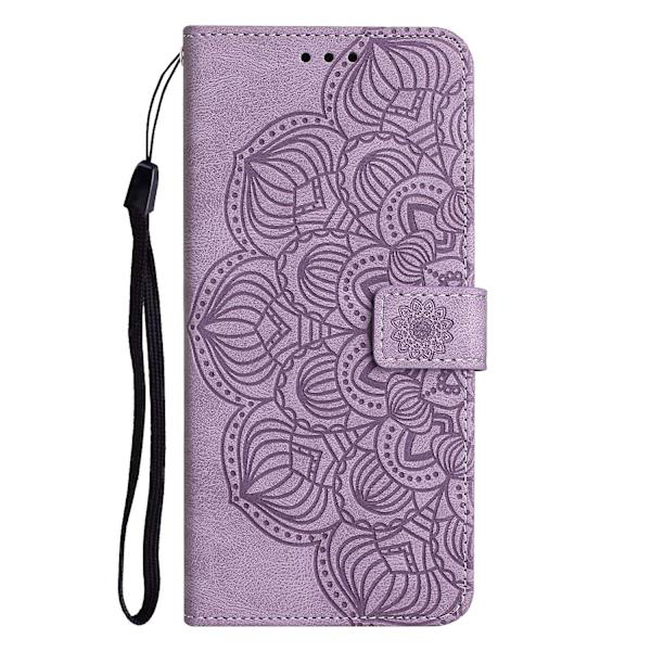 Mandala-präglat case till iPhone 15 Plus Purple