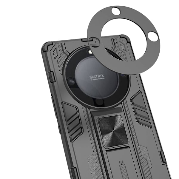 For Honor Magic 5 Lite 5g /x40 5g / X9a 5g Kickstand Phone case Dropsäkert hård PC Mjuk Tpu Hybrid Cover Red