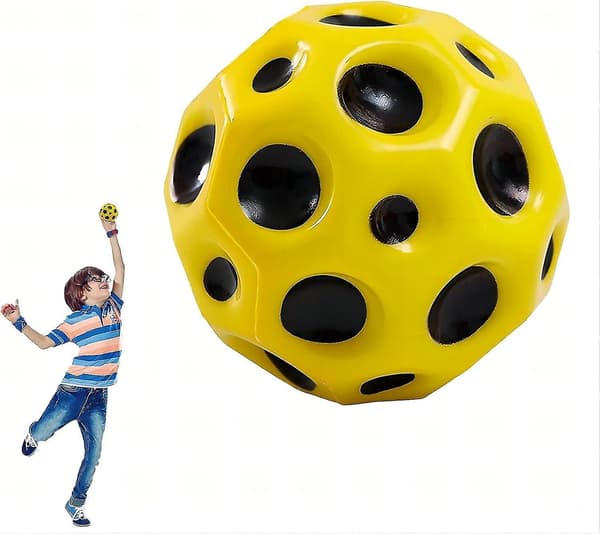 Rymdbollar Extrem hög studsande boll & popljud Meteor rymdboll, pop studsande rymdboll Gummistudsboll Sensorisk boll_xush Yellow none