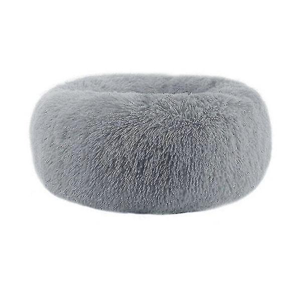 Tvättbar Lugnande Bekväm Donut Style Plysch Katt- eller Hundsäng Light Grey 5XL 120cm