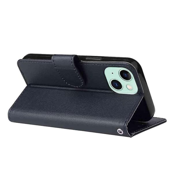 Phone case i läder för iPhone 15 Blue