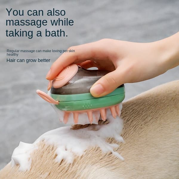 Pet bad massage borste blå