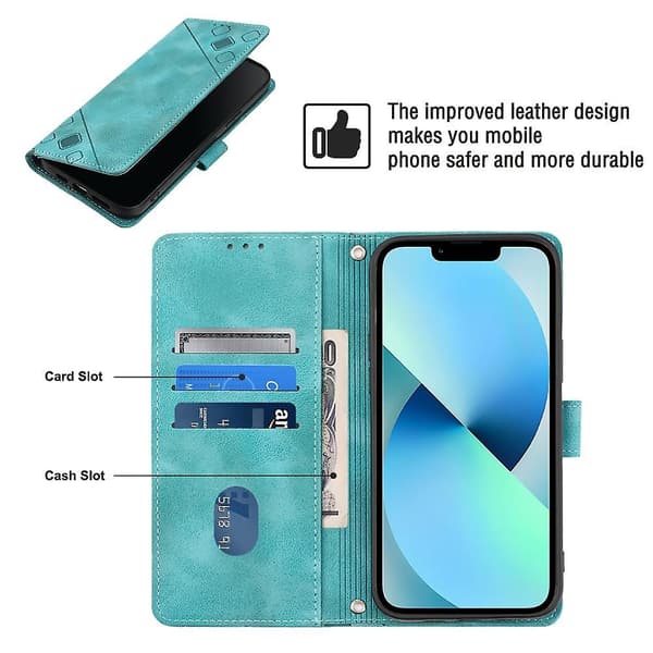 Hudkänsla PU- case för iPhone 15 Green