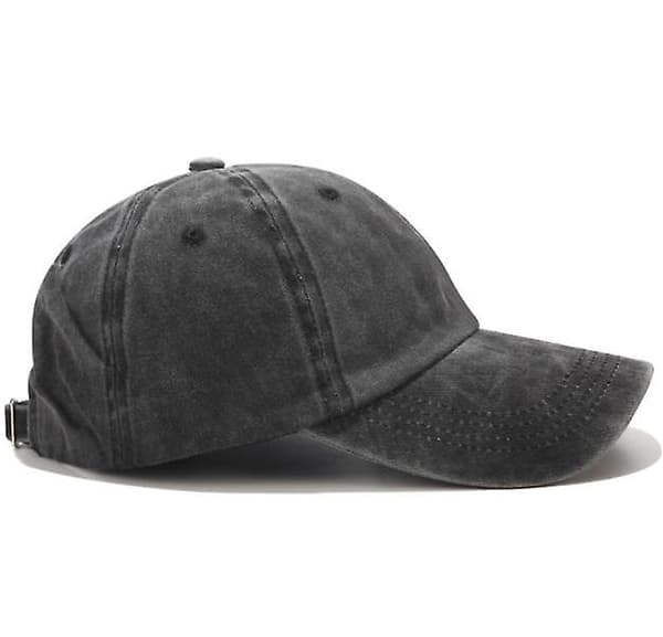 Svart enkel cap Unisex bomullspigmentfärgad cap null none
