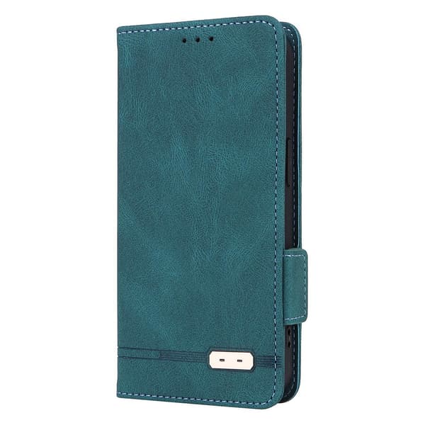 Phone case i läder för iPhone 15 Green