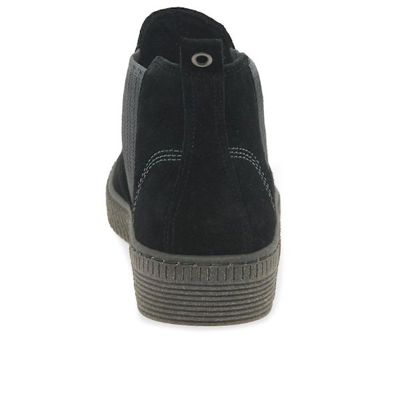 Gabor Lourdes Chelsea stövlar dam Black Suede Uk 4