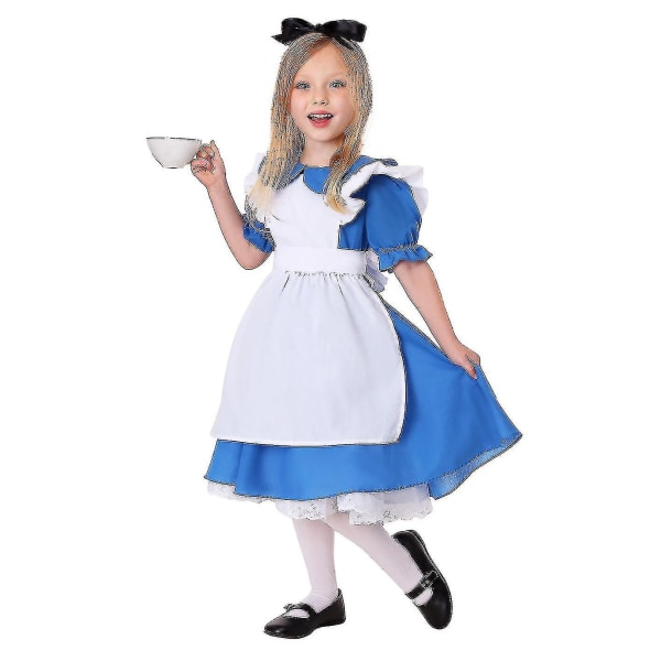 Maid Ta kostym för vuxna barn Anime Alice Halloween Carnival Party Kostym Kids S