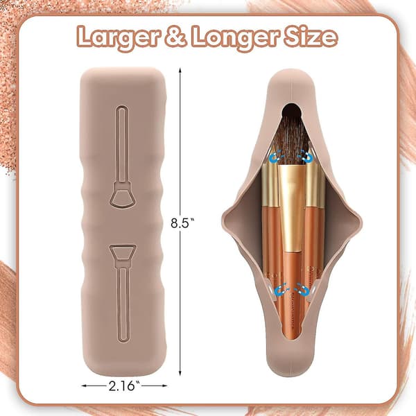 4pack Makeup Brush Svamphållare, Silikon Makeup Brush Bag null none