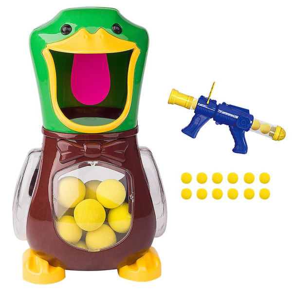 Hungry Ducks Shooting Toy Set Multifunktionella poäng kampleksaker för pojkar flickor No Function 12 Balls