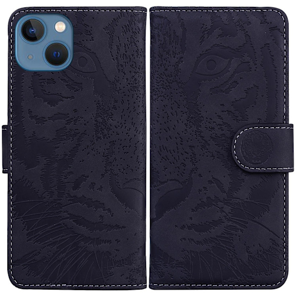 Tiger-präglat case för iPhone 15 Plus Brown