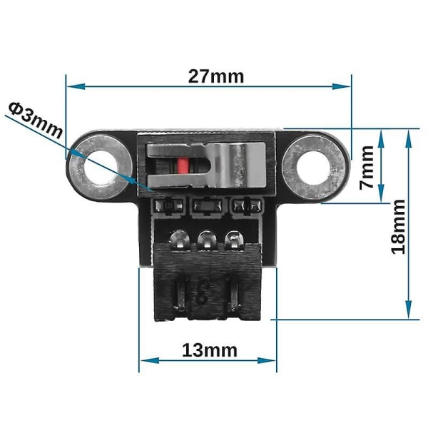 Tillbehörssats för CNC-maskin 3018prove, nödstopp, z-axel verktygsinställning Touch Probe, -switch Blackred none