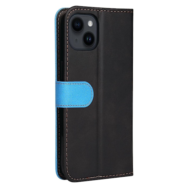 Phone case i läder för iPhone 15 Blue
