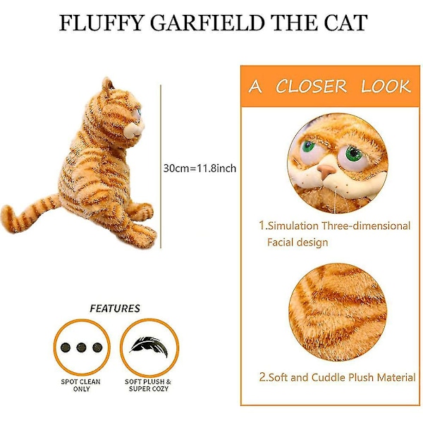 30 cm Söt Garfield Fat Cat Gosedjur Plyschleksaker Presenter Heminredning null none