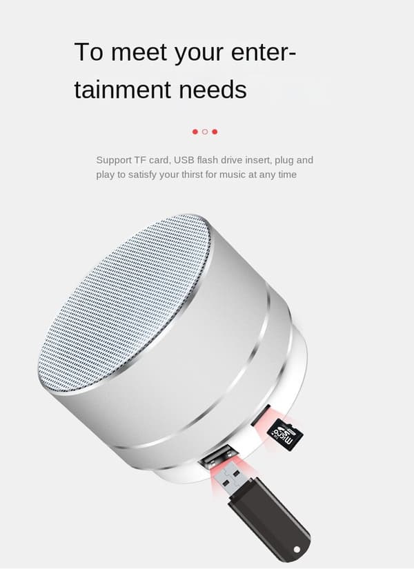 A10 Metal Bärbar Mini Bluetooth-högtalare - Svart