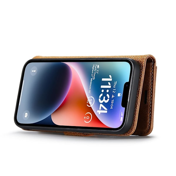 Crazy Horse Case för iPhone 15 Plus Brown
