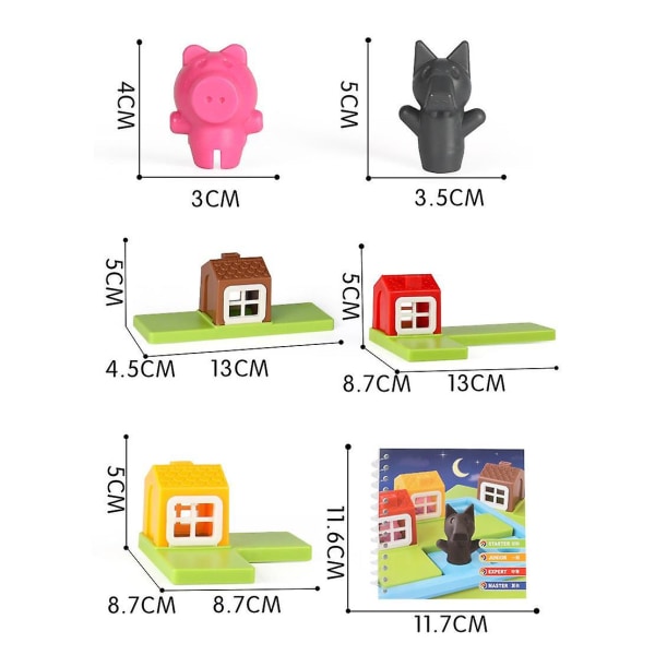 Tre små grisar Smart Hide&Seek Brädspel Utmaningar Skill Building Pussel Logic Game null none