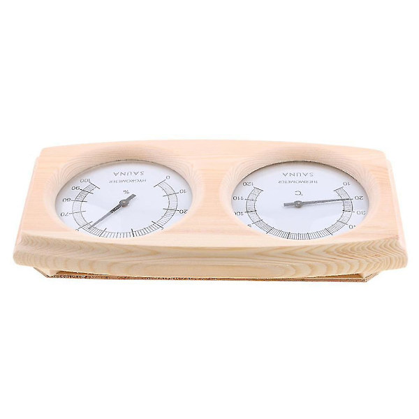 2 i 1 basturum Trätermometer Hygrometer Ångtemperatur fuktighetsmätare null none