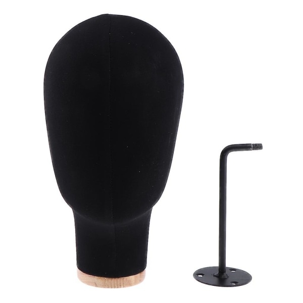 Väggmonterad skyltdocka Huvud Peruk Hatt Making Glasögon Display Modell Manikin Svart null none