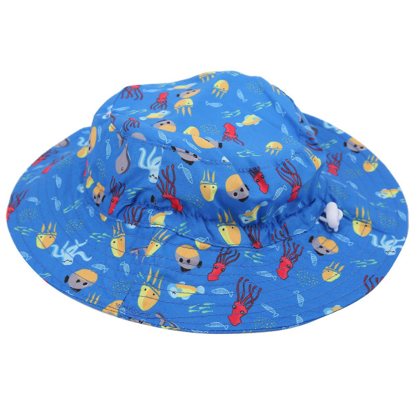 Snabbtorkande Bucket Hat Unisex Baby Boy Girl Outdoor Justerbar Beach Cap Bucket Hat octopus S*46-50