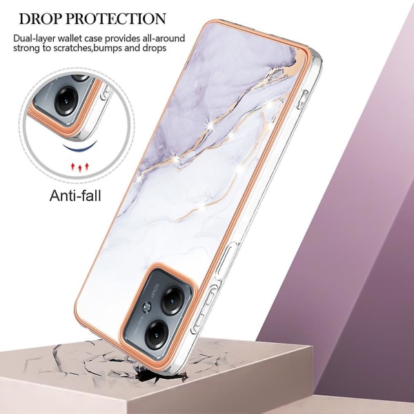 Imd Tpu phone case för Motorola Moto G14 White 006