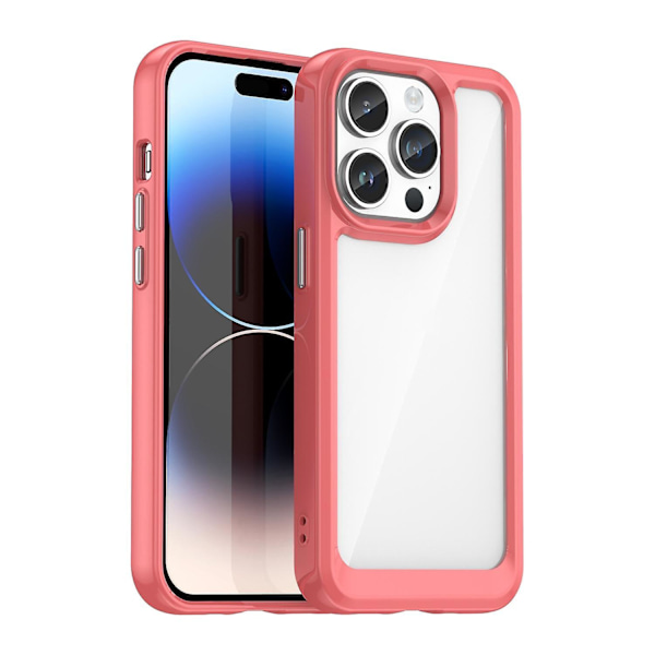 Akryl + TPU phone case för iPhone 15 Pro Red