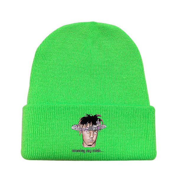 Juice Wrld Mössa Höst Vinter Ull Stickad Mössa Vit Stil 30