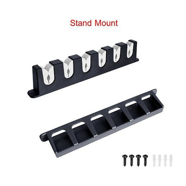 Fiskspöhållare, vertikal horisontell 6-spönshållare Bra fiskespöhållare för garage-1 par Vertical 6 Rod Rack 1 Pair Grey