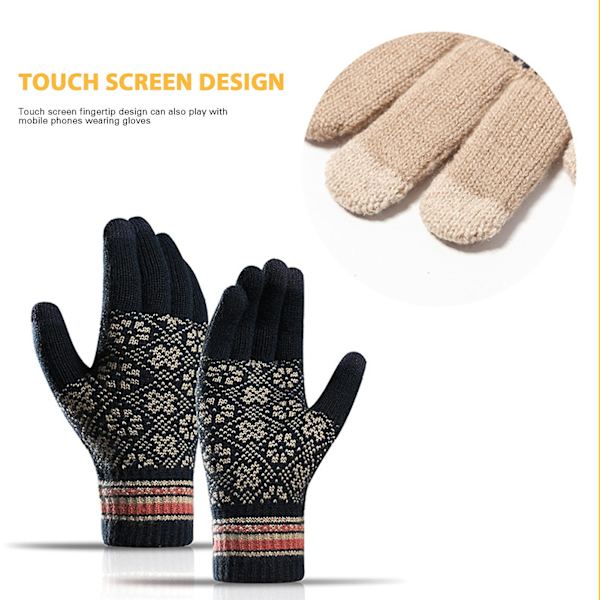 Vinter mössa Scarf Set Dam Slouchy Scarf Varm stickad mössa för utomhusbruk Beige
