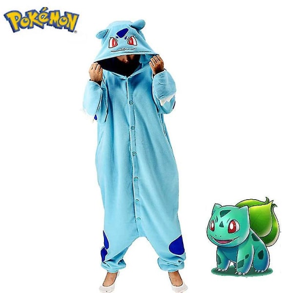 Onesie Squirtle Cosplay Kostym Pyjamas Jul Ett stycke Kigurumi Helkropp Pijama Anime Sovkläder Nyårspresent Gengar onesie L