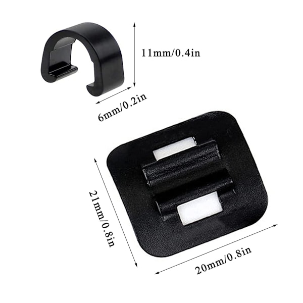 8 delar Kabel C-klämmor Cykling 21x20 mm Cykelbromskabel Rörguide Aluminiumlegering Fästelement med 3m cykelhållare Kabelspänne för bromskabel null none