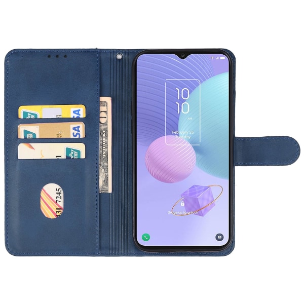 För Tcl 405 / 406 / T506d phone case i läder Blue none