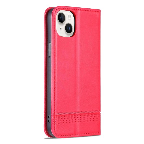 AZNS Calf PU case för iPhone 15 Plus Red
