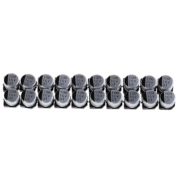20 st Smd elektrolytiska kondensatorer med specifikationer på 6*5 Mm 16v 100uf as shown none