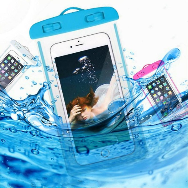 Vattentätt phone case Drift Cover Simning Vattentät väska för 6-tums cover Påse Case Undervattens torrväska Case C A-Blue