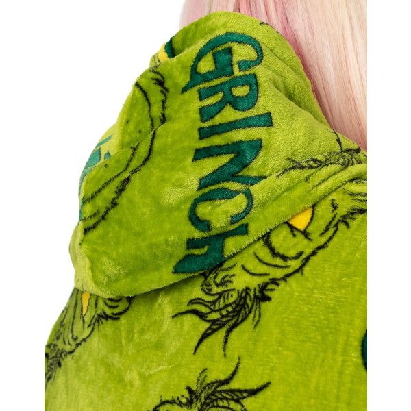 The Grinch Herr filt Hoodie Grön spridd Grinch Character - One Size Green One Size