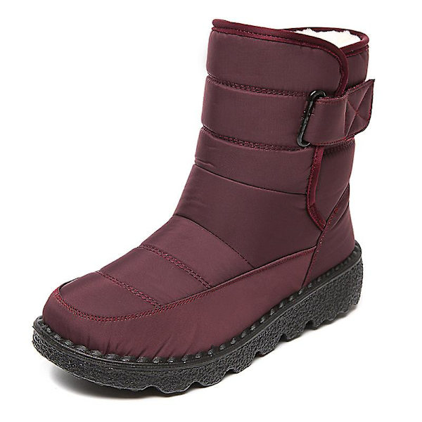 Dam vintersnöskor Vattentåliga skor Anti-halk Casual Lätt vandringskänga Xd-889 Red 41