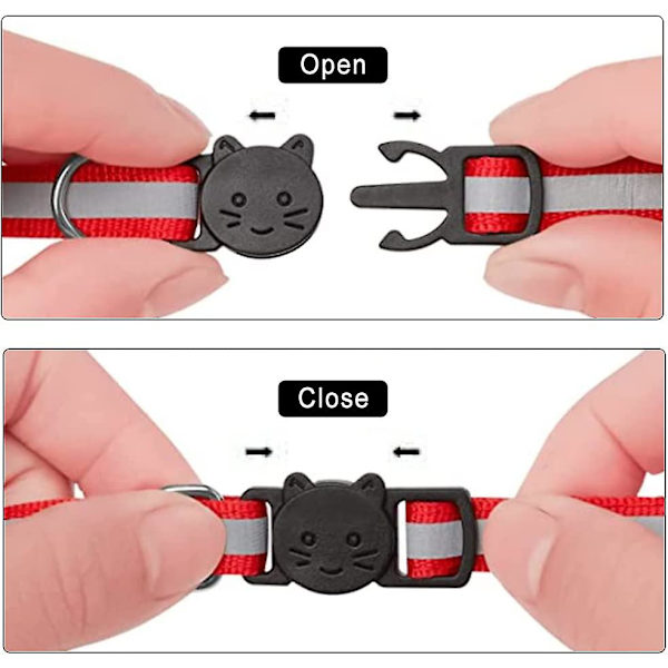 Reflekterande katthalsband med klocka, katthalsband Quick Release, reflekterande katthalsband Quick Release null none