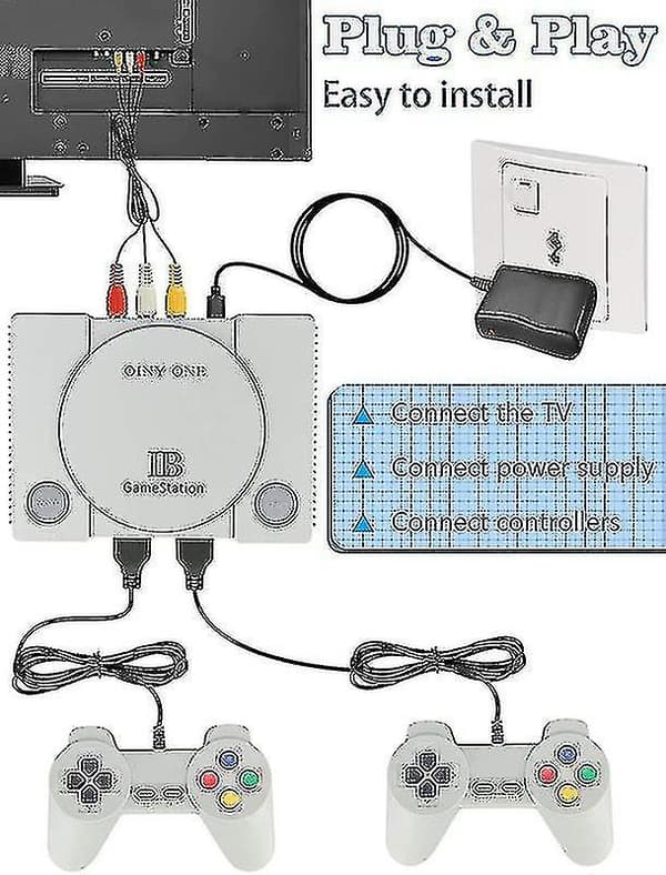 Spelkonsol Inbyggd 600 spel Klassisk videospelskonsol Plug And Play-konsol null none