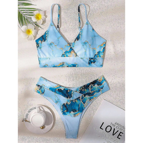 Ny Bikini Sexig Dambaddräkt Hög midja Baddräkt Dambaddräkt Strandkläder 6381 NO 3 M