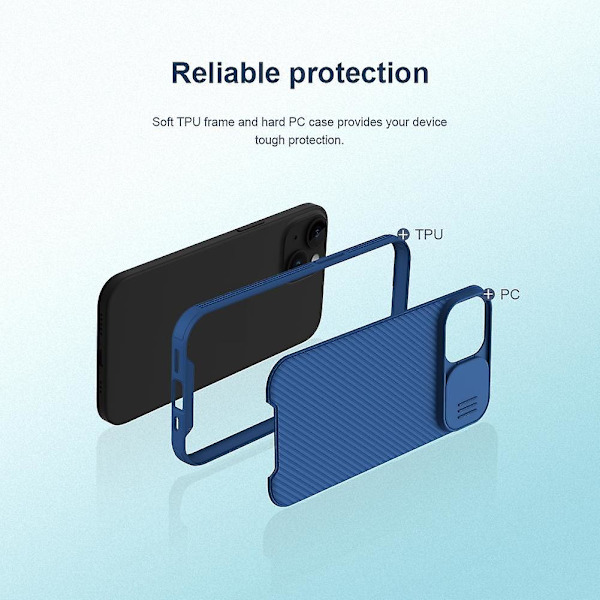 NILLKIN PC- phone case för iPhone 15 Blue
