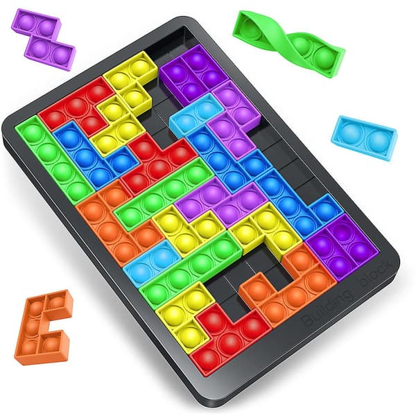 2 i 1 Bubble Jigsaw Pussel Brädspel Barn Ångest Relief Fidget Sensoriska leksaker null none