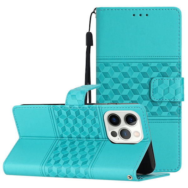 Diamantpräglat case för iPhone 15 Pro Blue
