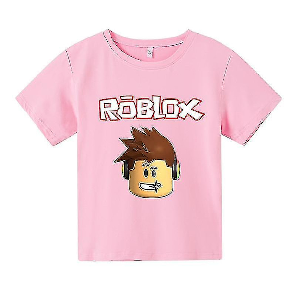 3d bomull sommar Robloxing T-shirt Yellow 13T-160CM