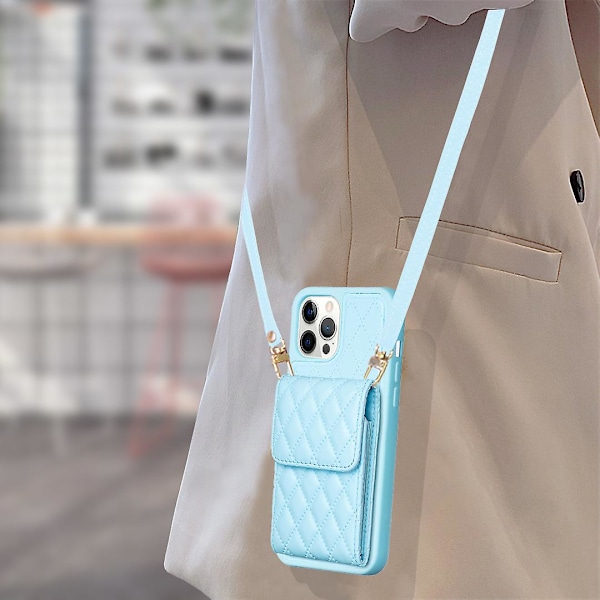 Bf22-stil case för Iphone 12 Pro Max Pu Läderbelagd Tpu Kickstand Cover Blue