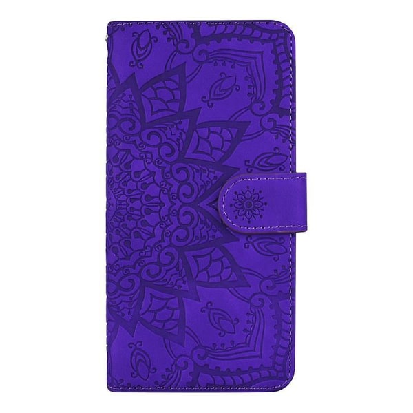 Case för Samsung Galaxy S20 FE Premium PU Läder Flip Cover Mandala Purple