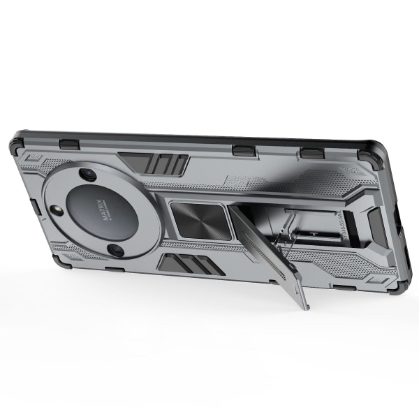 For Honor Magic 5 Lite 5g /x40 5g / X9a 5g Kickstand Phone case Dropsäkert hård PC Mjuk Tpu Hybrid Cover Grey