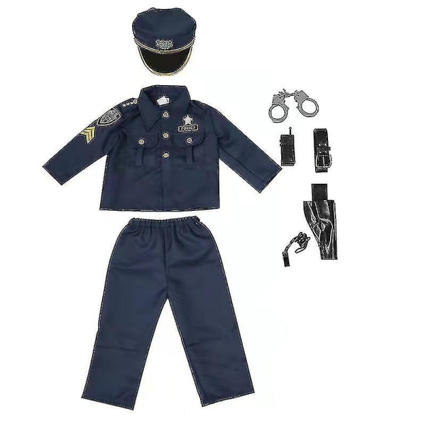 Lyx polis Cosplay kostym och rollspel för Halloween. S 5*6years